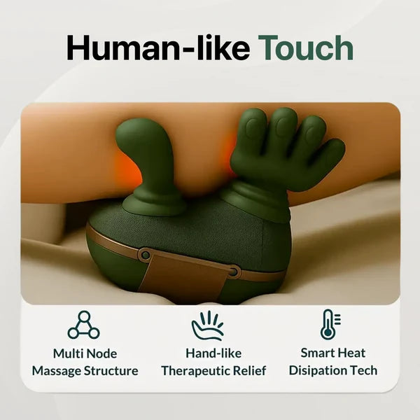 Wireless 4D Shiatsu Neck & Back Massager with Heat Therapy