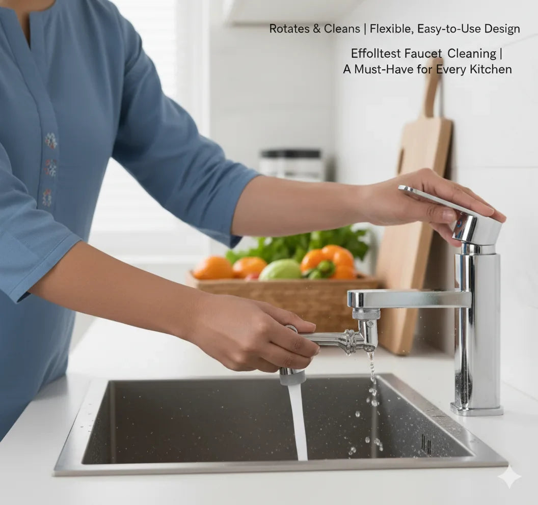 1080° Swivel Faucet Extender with Dual Spray Mode